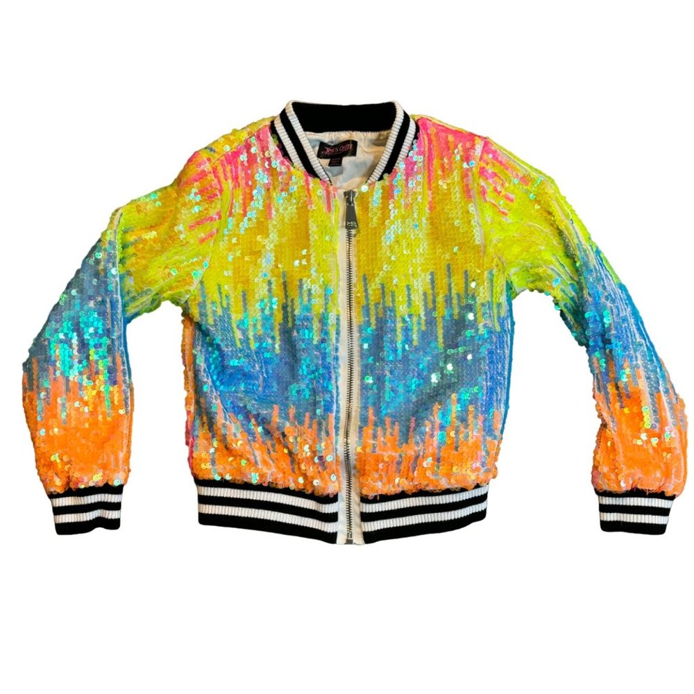 Girls 6 / 6x Jojo's Closet Nickelodeon Rainbow Sequin Jacket